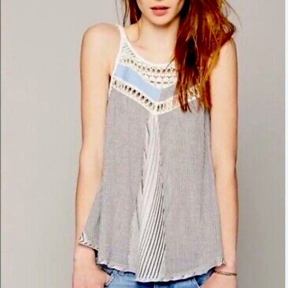 Free People Work Wearin’ It Rope Detail Cotton Blend Tank (S) - Picture 2 of 5